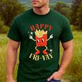 Fun Teacher Happy Fri Yay French Fries Friday Lovers Men's Casual T-Shirt Forest