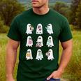 Ghost Reading Books Spooky Librarian Teacher Women Men's Casual T-Shirt Forest Ghost Reading Books Spooky Librarian Teacher Women Men's Casual T-Shirt Forest
