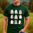 Ghost Speech Therapy Teacher Spooky Season Halloween Men's Casual T-Shirt Forest