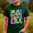 In My Glowing Teacher Era Groovy Colorful Bright Men's Casual T-Shirt Forest
