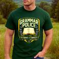 Grammar Police To Serve And Correct English Teacher Men's Casual T-Shirt Forest