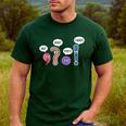 Grammar Teacher Wait What Stop It I Agree Humor Men's Casual T-Shirt Forest