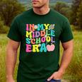 Groovy In My Middle School Era Back To School Teacher Men's Casual T-Shirt Forest