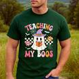 Groovy Teaching My Boos Teacher Ghost Halloween Teacher Men's Casual T-Shirt Forest Groovy Teaching My Boos Teacher Ghost Halloween Teacher Men's Casual T-Shirt Forest