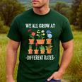 We All Grow At Different Rates Back To School Teacher Men's Casual T-Shirt Forest