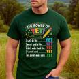 Growth Mindset Teacher Power Of Yet Inspirational Men's Casual T-Shirt Forest