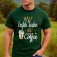 Half Coffee Half English Teacher English Teacher Men Women Men's Casual T-Shirt Forest Half Coffee Half English Teacher English Teacher Men Women Men's Casual T-Shirt Forest