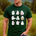 Halloween Ghost Speech Therapy SLP Fall Teacher Tee Men's Casual T-Shirt Forest