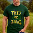 Halloween Math Teacher Trig Or Treat Student School College Men's Casual T-Shirt Forest Halloween Math Teacher Trig Or Treat Student School College Men's Casual T-Shirt Forest