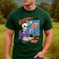 Halloween Skeleton Geography Teacher Pumpkin Bats Classroom Men's Casual T-Shirt Forest Halloween Skeleton Geography Teacher Pumpkin Bats Classroom Men's Casual T-Shirt Forest