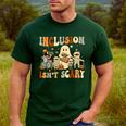Halloween SLP Sped Teacher Groovy Inclusion Isn't Scary Men's Casual T-Shirt Forest