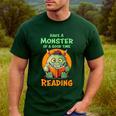 Halloween Teacher Librarian Monster Reading Books Men Women Kids Men's Casual T-Shirt Forest Halloween Teacher Librarian Monster Reading Books Men Women Kids Men's Casual T-Shirt Forest