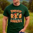 Hangin With My Cookies Gingerbread Men Women Xmas Teacher Men's Casual T-Shirt Forest