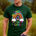 Happy 50th Days Of School Rainbow Teacher 50 Days Smarter Men's Casual T-Shirt Forest Happy 50th Days Of School Rainbow Teacher 50 Days Smarter Men's Casual T-Shirt Forest