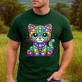 Happy Dot Day Colorful Polka Dot Cat Kitten Teachers Kids Men's Casual T-Shirt Forest Happy Dot Day Colorful Polka Dot Cat Kitten Teachers Kids Men's Casual T-Shirt Forest