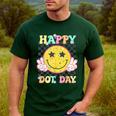 Happy Dot Day Hippie Flowers Smile Face Groovy Teacher Kids Men's Casual T-Shirt Forest Happy Dot Day Hippie Flowers Smile Face Groovy Teacher Kids Men's Casual T-Shirt Forest