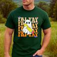 Happy Fri-Yay Friday Lovers Groovy Teacher Life Halloween Men's Casual T-Shirt Forest Happy Fri-Yay Friday Lovers Groovy Teacher Life Halloween Men's Casual T-Shirt Forest