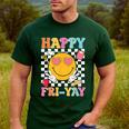 Happy Fri-Yay Groovy Teacher Friday Weekend Fri Yay Men's Casual T-Shirt Forest