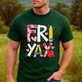 Happy Fri-Yay Teacher Back To School Friday Lovers Men's Casual T-Shirt Forest Happy Fri-Yay Teacher Back To School Friday Lovers Men's Casual T-Shirt Forest