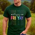 Happy Fri Yay Teacher Friday Saying Men's Casual T-Shirt Forest Happy Fri Yay Teacher Friday Saying Men's Casual T-Shirt Forest