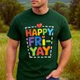 Happy Fri-Yay Teacher Life Weekend Pun Happy Friday Men's Casual T-Shirt Forest Happy Fri-Yay Teacher Life Weekend Pun Happy Friday Men's Casual T-Shirt Forest
