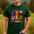 Happy Hallothanksmas Halloween Thanksgiving Pencils Teachers Men's Casual T-Shirt Forest Happy Hallothanksmas Halloween Thanksgiving Pencils Teachers Men's Casual T-Shirt Forest