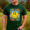 Happy To See Your Face Hippie Smile Back To School Teachers Men's Casual T-Shirt Forest