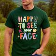 Happy To See Your Face Teacher Retro Back To School Men's Casual T-Shirt Forest Happy To See Your Face Teacher Retro Back To School Men's Casual T-Shirt Forest