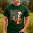 Haunted By 6-7 Six Seven 67 Math Teacher Halloween Skeleton Men's Casual T-Shirt Forest