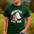 Haunted By My TBR Cute Ghost Book Reading Teacher Halloween Men's Casual T-Shirt Forest