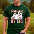 Haunted By My TBR Cute Ghosts Book Reading Teacher Halloween Men's Casual T-Shirt Forest