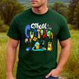 We Heart Love Our School Custodian For Teacher & Kids Men's Casual T-Shirt Forest