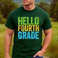Hello Fourth Grade Shirt 4th Grade Boy Girl Student Teacher Men's Casual T-Shirt Forest