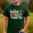 Hello Kindergarten Team Kinder Back To School Teacher Kids Men's Casual T-Shirt Forest