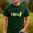 Hello Pre-K Team Preschool Teacher Kids Back To School Men's Casual T-Shirt Forest
