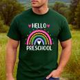 Hello Preschool Teacher Student Girls Rainbow Back To School Men's Casual T-Shirt Forest
