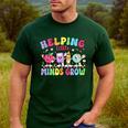 Helping Little Minds Grow Teacher Life Back To School Men's Casual T-Shirt Forest Helping Little Minds Grow Teacher Life Back To School Men's Casual T-Shirt Forest