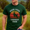Hocus Pocus Everybody Focus Witch Halloween Teacher Women Men's Casual T-Shirt Forest