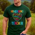 Homebound Teacher Appreciation Week Back To School Heart Men's Casual T-Shirt Forest Homebound Teacher Appreciation Week Back To School Heart Men's Casual T-Shirt Forest
