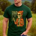 HUGvyn Halloween Skeleton Six Seven 67 Meme PEMDAS Teacher Men's Casual T-Shirt Forest HUGvyn Halloween Skeleton Six Seven 67 Meme PEMDAS Teacher Men's Casual T-Shirt Forest