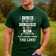 I'Ll Even Do That's Where I Draw The Line Math Teacher Joke Men's Casual T-Shirt Forest