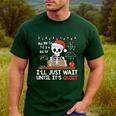 I'Ll Just Wait Until It's Quiet Skeleton Teacher Christmas Men's Casual T-Shirt Forest