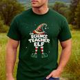 I'm The Science Teacher Elf Family Matching Group Christmas Men's Casual T-Shirt Forest