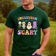 Inclusion Isn't Scary Ghost Halloween SLP Sped Teacher Men's Casual T-Shirt Forest