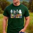 Inclusion Isn't Scary SLP Halloween Sped Teacher Men's Casual T-Shirt Forest