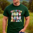Inclusion Is My Jam SPED Teacher Special Education Life Men's Casual T-Shirt Forest Inclusion Is My Jam SPED Teacher Special Education Life Men's Casual T-Shirt Forest