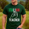 Italian Teacher Italy Italia Back To School First Day Men's Casual T-Shirt Forest Italian Teacher Italy Italia Back To School First Day Men's Casual T-Shirt Forest