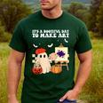 It's A Bootiful Day To Make Art Groovy Art Teacher Halloween Men's Casual T-Shirt Forest It's A Bootiful Day To Make Art Groovy Art Teacher Halloween Men's Casual T-Shirt Forest