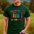 Its Okay To Feel All The Feels Mood Color Crayons Teacher Men's Casual T-Shirt Forest Its Okay To Feel All The Feels Mood Color Crayons Teacher Men's Casual T-Shirt Forest