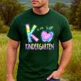 K Is For Kindergarten Teacher Tie Dye Back To School Kinder Men's Casual T-Shirt Forest K Is For Kindergarten Teacher Tie Dye Back To School Kinder Men's Casual T-Shirt Forest